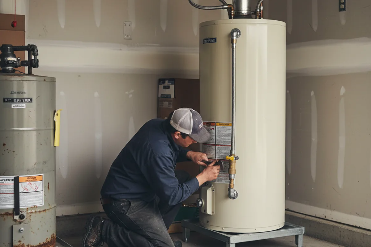Water heater and shutoff valve replacement in Orting