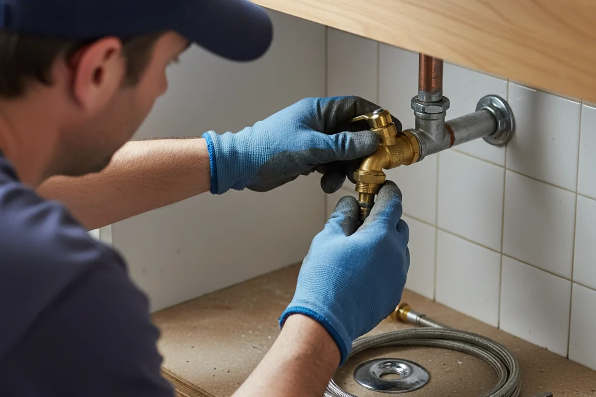 Shutoff valve and fitting work during Emergency Plumbing in Orting